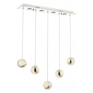 METAL LED AND ACRYLIC CHROME PLATED CHANDELIER 90 x 15 CM LOAD: 80 CM